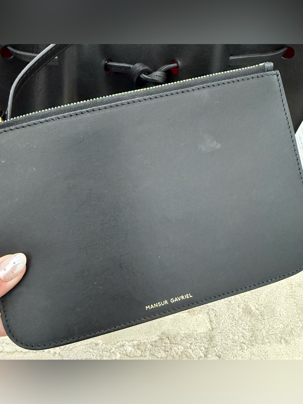 Mansur Gavriel Black Mini Bucket Bag - Picture 7 of 9